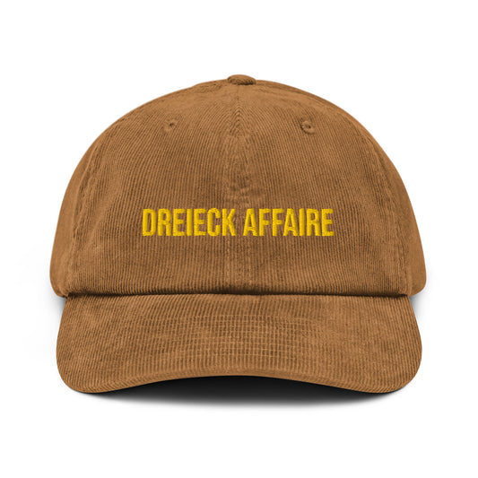 Dreieck Affaire Cord Cap Vorderseite – Gelbe Stickerei Baumwoll-Cord